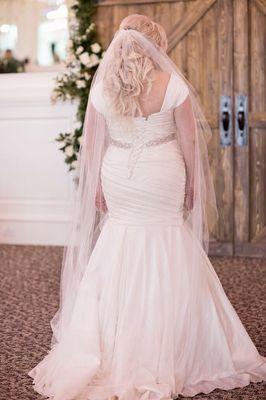 Veil and dress by Lily