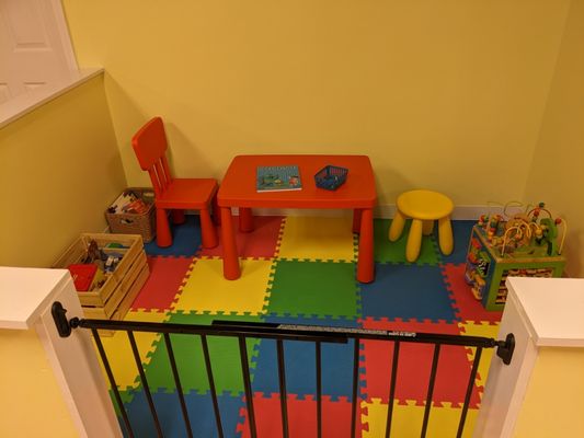 Play area for the littles to have fun while you shop.