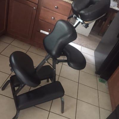 On site Chair massage available.    $50 an hour per therapist , don't forget to tip