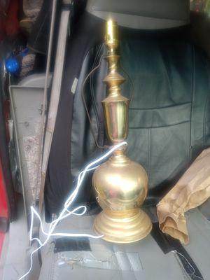 Brass lamp that matches brass bed