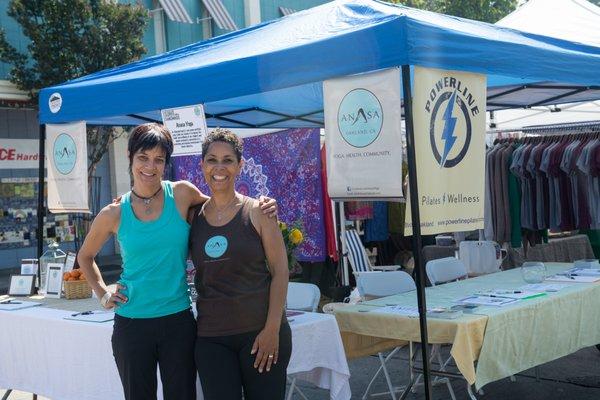 Boothing the Laurel Street Fair with our friends at Anasa Yoga.