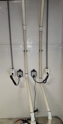 Two dedicated power sources GFIs for sump pump in basement