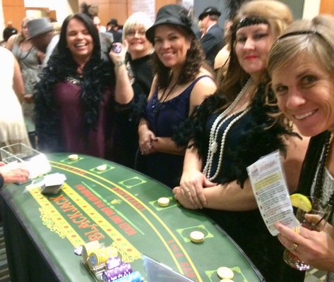 Guest @ Roaring 20's Theme Event, playing BlackJack! (Casino Tables provide for Amusement Only-No Real Betting Allowed)