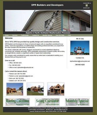 Website for a construction company