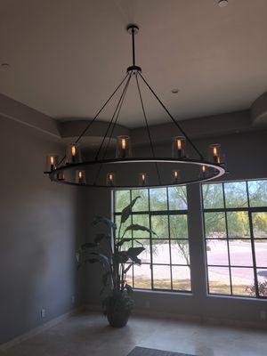 Chandelier installs