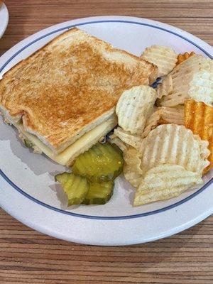 Grilled green chile chicken Swiss melt