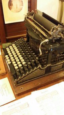 Typewriter with both upper and lower case