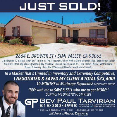 JUST SOLD IN SIMI VALLLEY