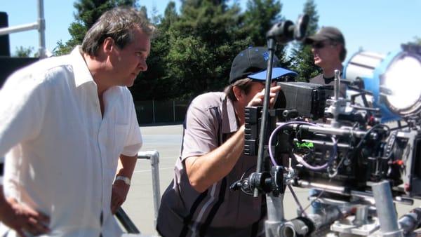 writer/director Chuck Jessen during a shoot