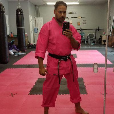 Thomas Karate Academy able to donated 460 dollars for  Breast Cancer Awareness Month..