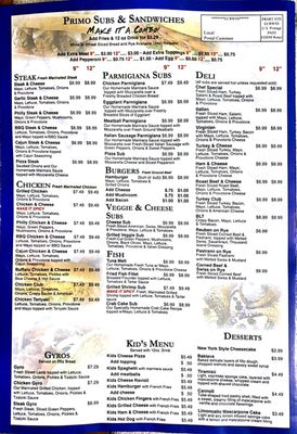 New menu