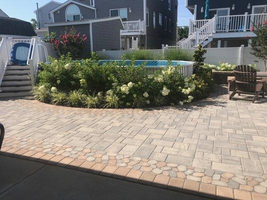 Hardscape patio/walkway by Dan using multiple shaped pavers