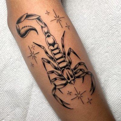 Scorpion flash tattoo