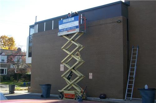 Exterior painting of The Haverford Township Free Library