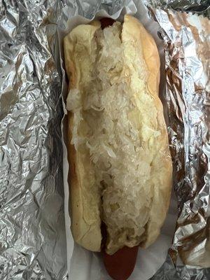 Dog with kraut