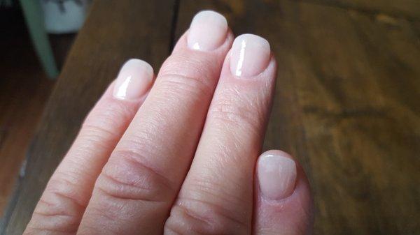 Kelly did an outstanding job with my fragile nails.  This silk wrap is perfect!