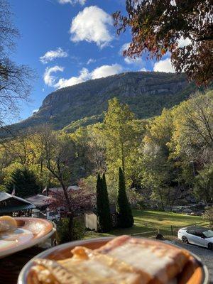 Breakfast by the gorgeous view