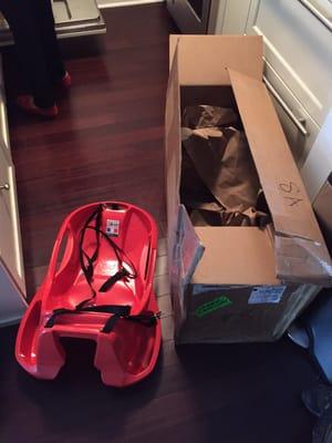 They did a great job shipping the baby sled I ordered online.