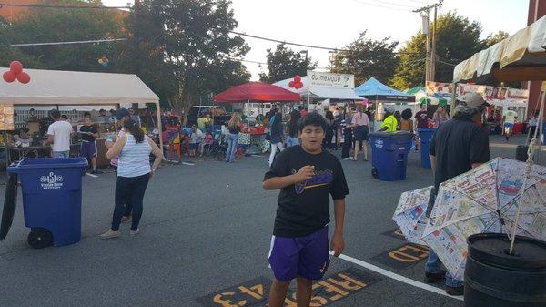 My son enjoying g the Annual Hispanic League Featival