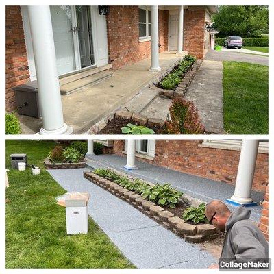 Porch Cap and Sidewalk Concrete Coatings