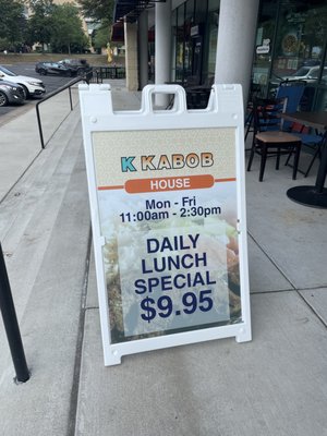 Lunch special sign out front