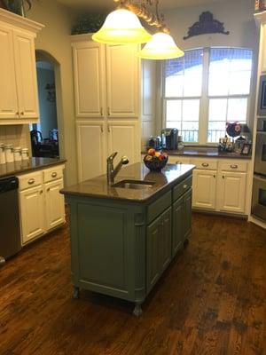 Kitchen cabinetry and wall updating.