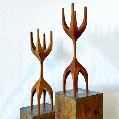 Unique Signed Wood Sculptures