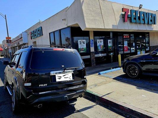 7-Eleven on PCH! Front entrance. Let's go!