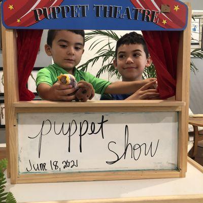 Puppet show as a review of our learning.