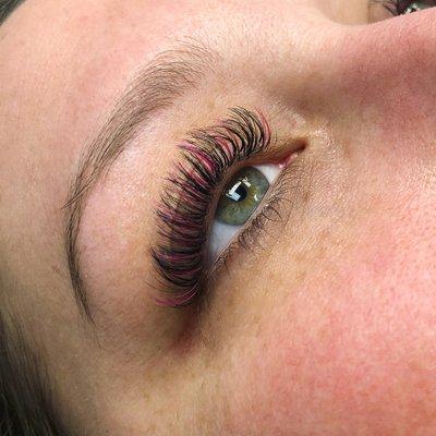 Colored lash extensions