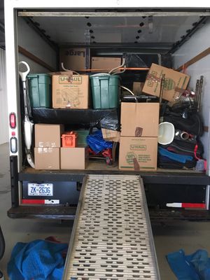 Packed truck