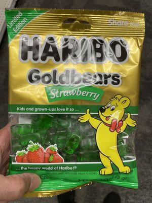 All strawberry gummy bears!