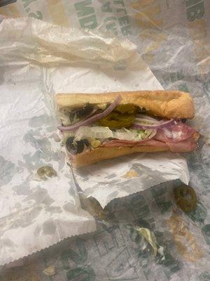 This is how my sandwich looked once unwrapped