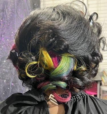 Vibrant Color on Natural Hair