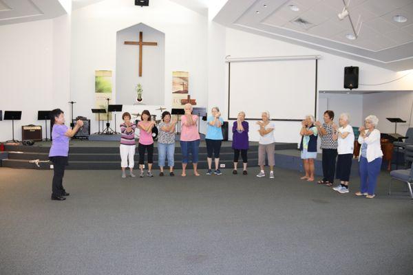 Senior Exercise Group meets Friday mornings at 10AM in the main chapel.