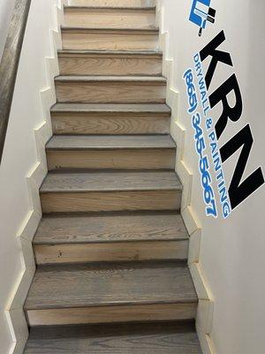 Another photo of the custom staircase we build