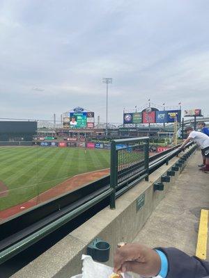 Shot of the baseball field