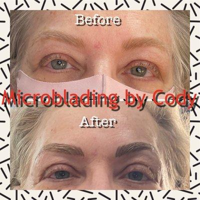 Microblading and color touch up.