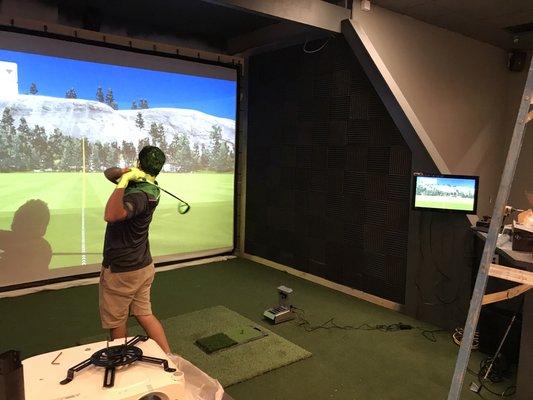 New Virtual golf facility that we installed