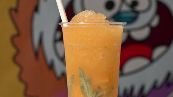 Orange and sage muddled slushee