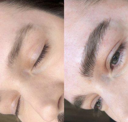 Fluffy eyebrows for my gorgeous client