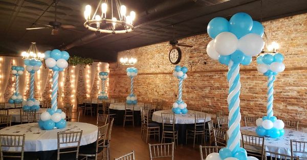 Balloon Column centerpieces