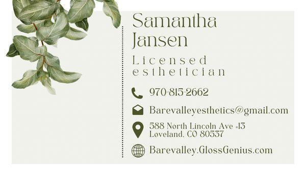 Business card with my information!