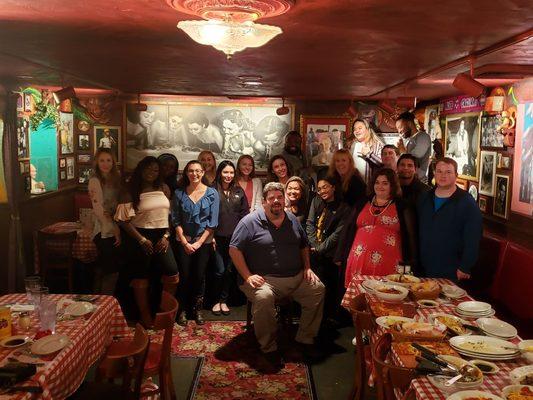 Meet our staff. We shared a great time at dinner together for the holidays.