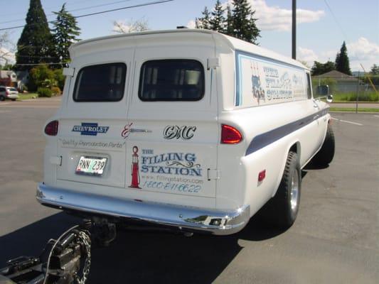 Rear view of the Panel Truck