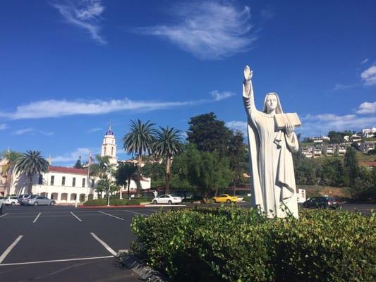 St. Therese greeting the passing traffic!