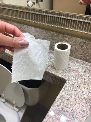 Half sized toilet paper