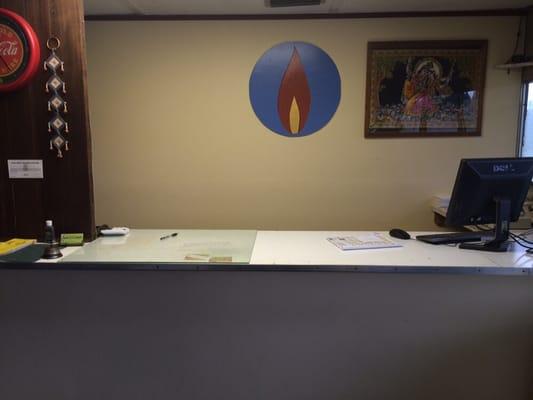 The front desk