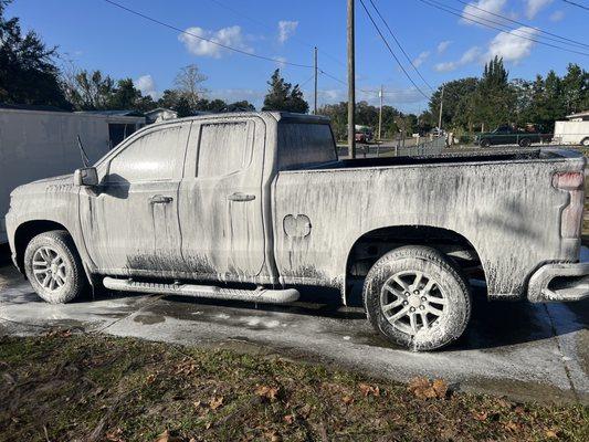 Foaming up the silverado!