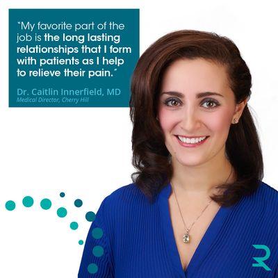 Dr. Caitlin Innerfield, MD is the medical director of our Cherry Hill location.